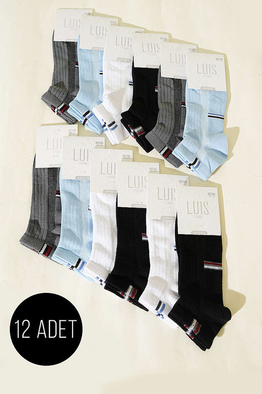 Lot de 12 chaussettes invisibles pour homme assorties 5