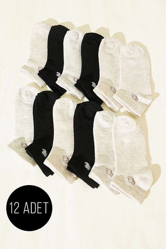 Lot de 12 paires de chaussettes à motifs pour femmes, assortiment 15