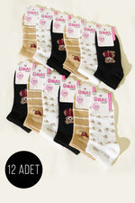Lot de 12 paires de chaussettes basses femme à motifs assortis taille 35