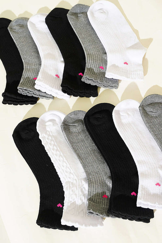 12 paia di calze da donna a gambaletto assortite 2