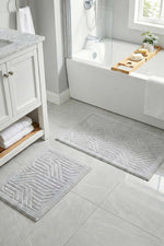 Ensemble de toilettes de luxe en relief 2 pièces gris