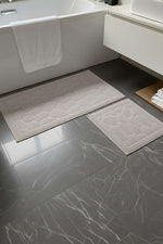 Ensemble de 2 housses de toilette en coton beige