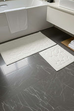 Ensemble de 2 housses de toilette en coton couleur écru