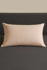 Ensemble De 2 Taies D'oreiller En Poly Coton Beige