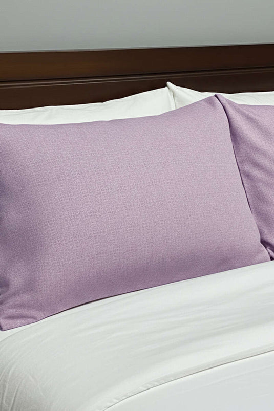 Set of 2 Polycotton Pillow Covers Lilac