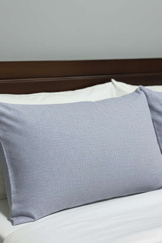 2'li Polycotton Yastık Kılıfı Mavi