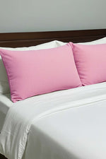 Lot De 2 Housses De Coussins En Poly Coton Rose
