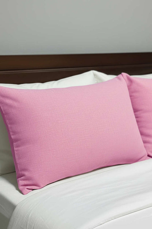 2'li Polycotton Yastık Kılıfı Pembe