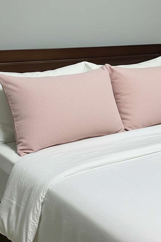 2'li Polycotton Yastık Kılıfı Pembe