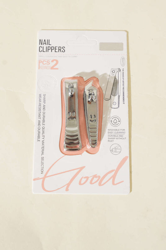 2-piece Gray Nail Clipper Set