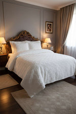 Ensemble De Lit Double 3 Pièces Yakut Crème