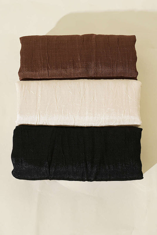 Ensemble De 3 Foulards À Motif Monogramme En Couleurs Assorties
