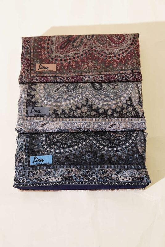 3er Set Mit Vintage-Muster-Schals