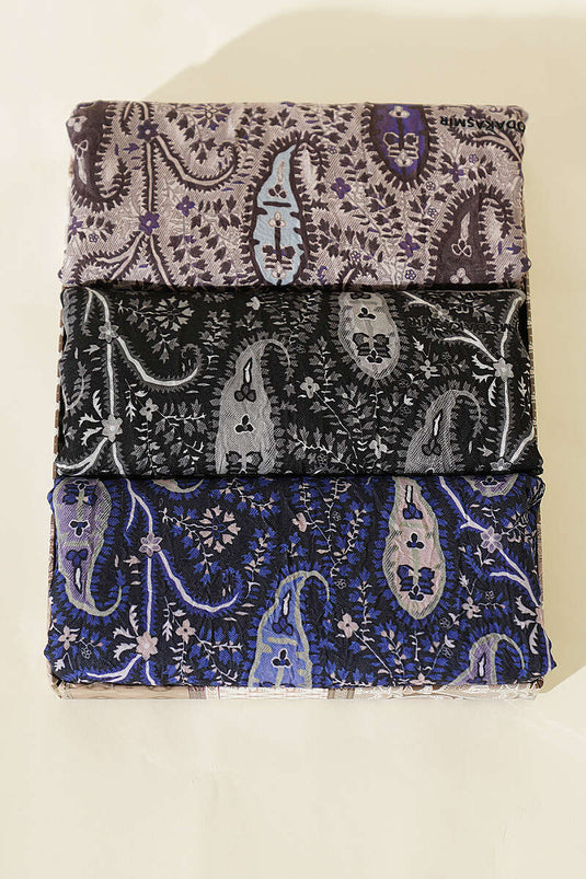 Ensemble De 3 Foulards En Modal Paisley Kraş