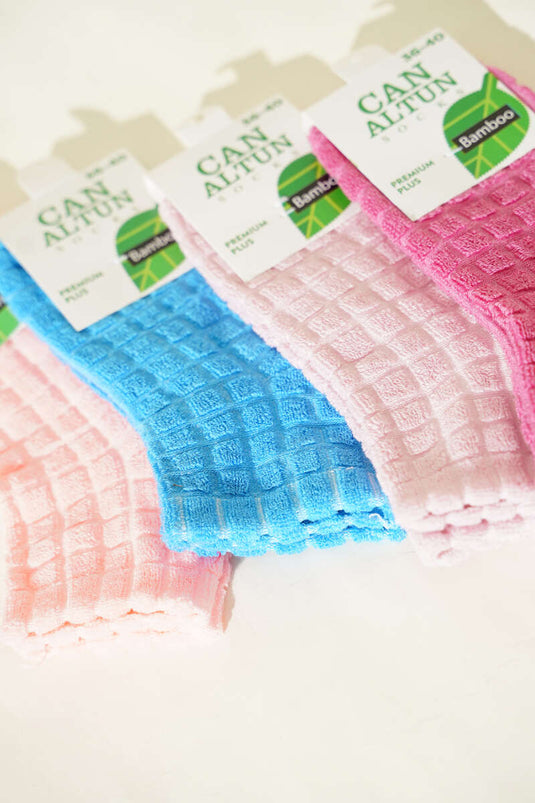 Set of 4 Women's Towel Foot Cover Socks Assorted 4