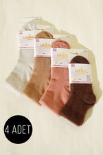 Lot de 4 paires de chaussettes en peluche pour femme, assortiment 2