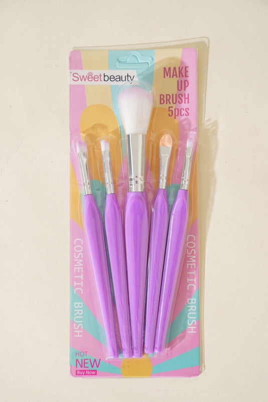 5'li Makyaj Fırça Seti Lila