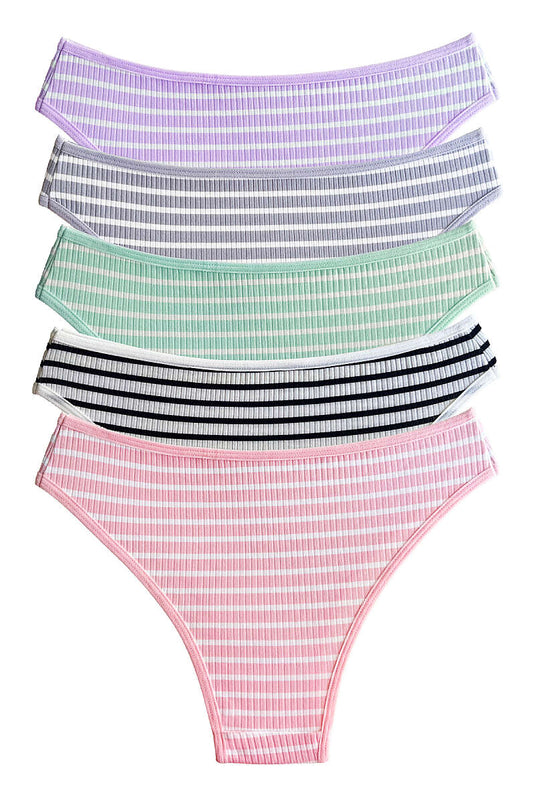 5'li Renkli Fitilli Bikini Külot - Renkli 1