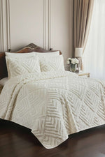 Ensemble de 6 pièces pour lit double vanille crème