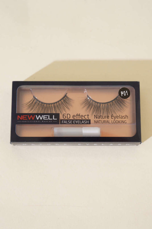 Faux cils naturels effet 6D P01 Noir