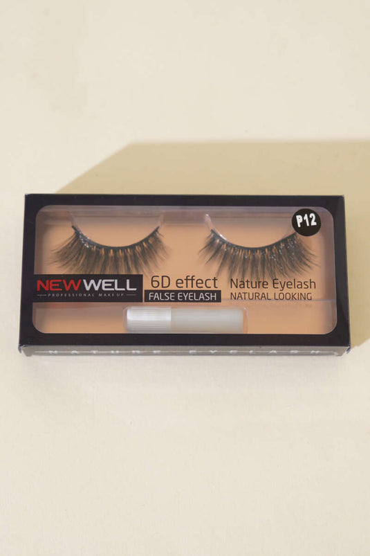 Faux cils naturels effet 6D P12 Noir
