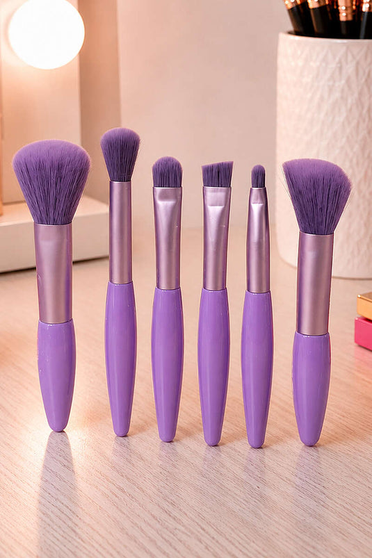 Set de 6 pinceaux à blush assortis