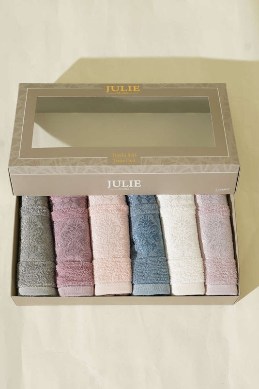 Set of 6 Assorted Colorful Cotton Kitchen Towels 2