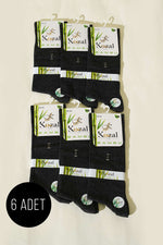 Lot de 6 paires de chaussettes bambou pour homme, couleur fumée