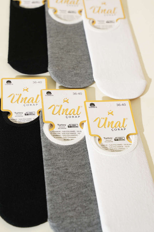 6'lı Kadın Babet Çorap Asorti 1