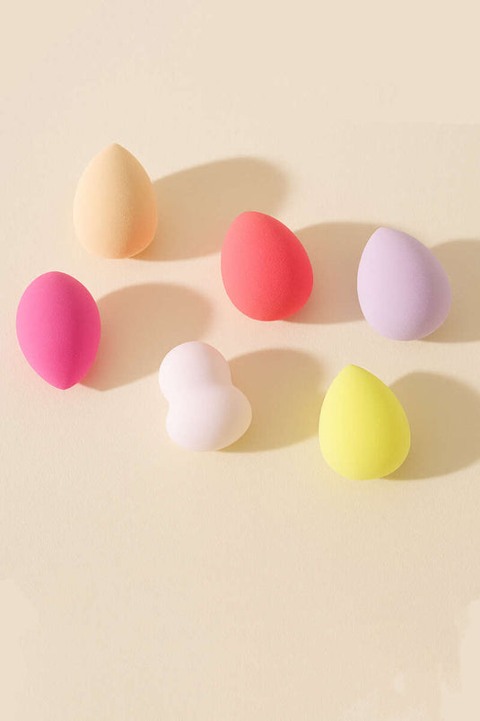 Assortiment de 6 éponges à maquillage en forme d'œuf 1