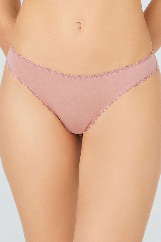 6’lı Yumuşak Dokulu Bikini Külot Kahverengi