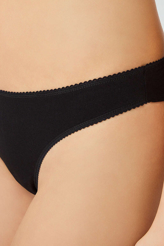 6’lı Yumuşak Dokulu Bikini Külot Siyah