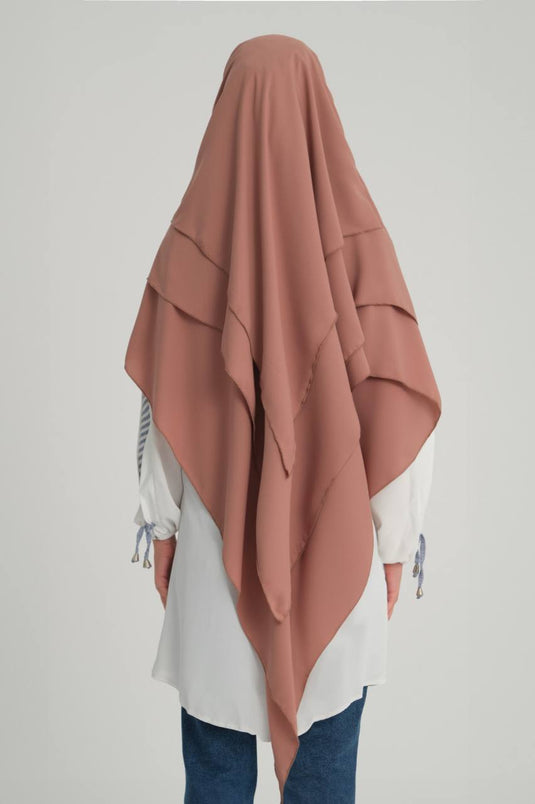 3-laags Khimar-chiffon