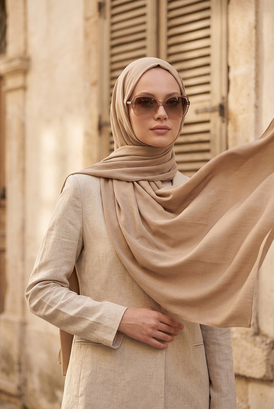 Écharpe Jazz Aerobin Beige Foncé