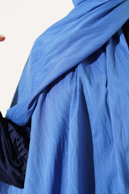 Tree Bark Jacquard Shawl Indigo