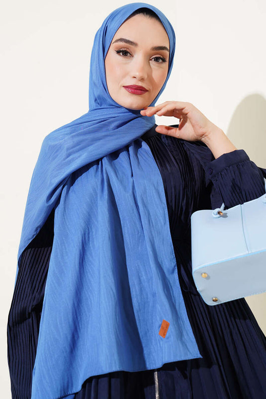 Baumrinden-Jacquard-Schal Indigo