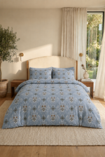 Ensemble De Housse De Couette Double Alessa En Bleu