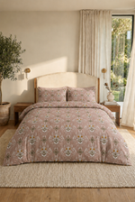 Ensemble De Housse De Couette Double Alessa Couleur Poudrée