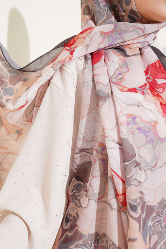 Alice Pattern Lina Shawl Bitter Coffee