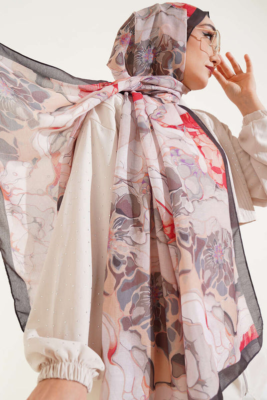 Alice Pattern Lina Shawl Bitter Coffee