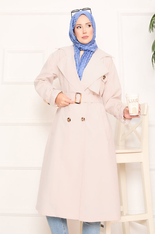 Trench-coat hijab amovible détaillé Aller Stone