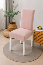 Ensemble De Six Housses De Chaise Rose Poudré Foncé