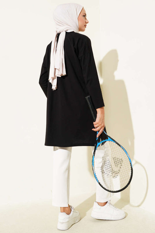 Always Be Cool Baskılı Tunik Siyah