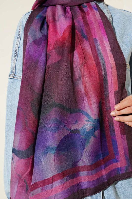 وشاح مخطط من سلسلة العنبر، بني داكن