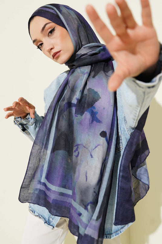 Amber Series Striped Gradient Scarf Purple