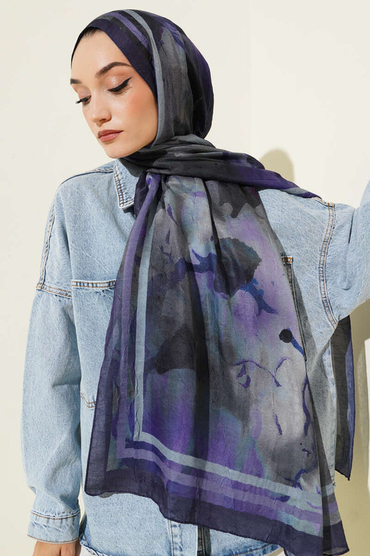 Amber Series Striped Gradient Scarf Purple