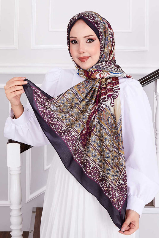 أمورا شال حجاب منقوش -2