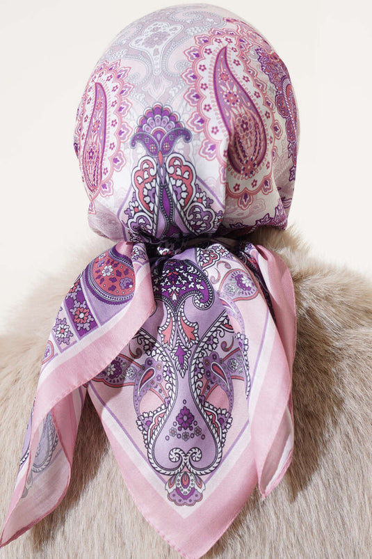 Antique Paisley Pattern Scarf Lilac