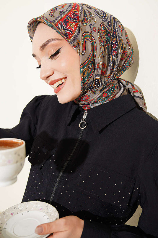 Antik Paisley Desen Eşarp Nefti