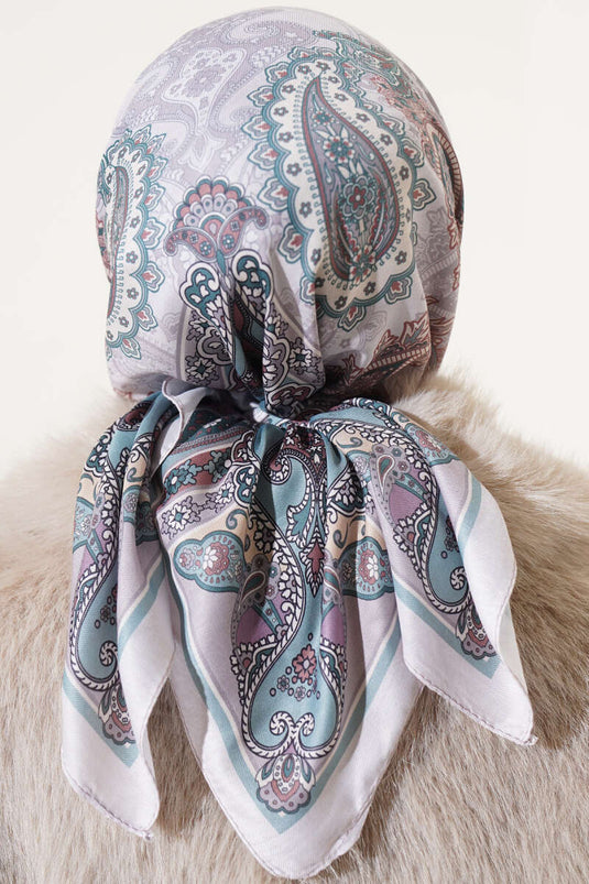 Antique Paisley Pattern Scarf Stone